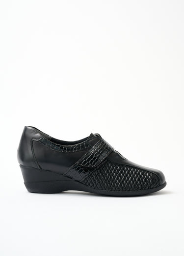 Derbies confort grande largeur cuir Noir