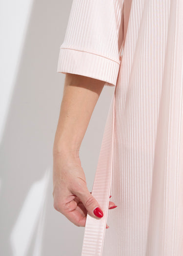 Déshabillé chic en satin rayé Rose