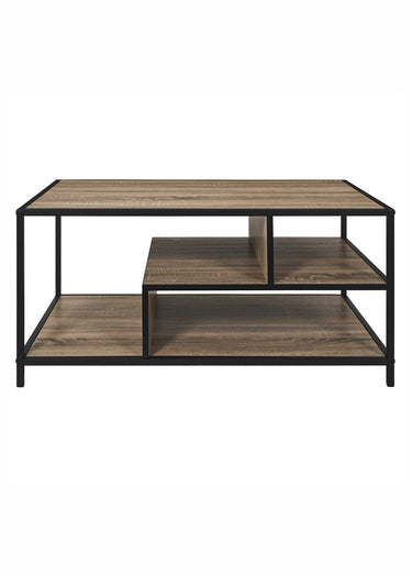 Table basse design escalier EDISON Marron/Noir