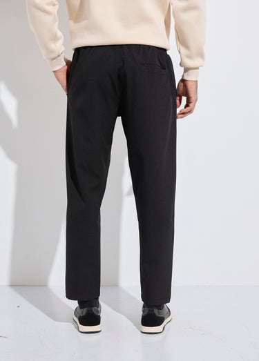 Pantalon sportswear en maille, élastiqué Noir