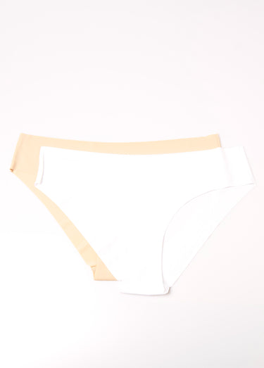 Culottes invisibles toucher microfibre Blanc/Beige