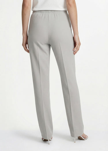 Pantalon droit taille semi-élastiquée Argent
