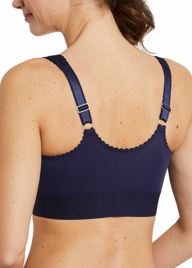 Soutien-gorge sans armatures ouvert devant Bleu
