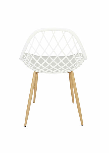 Chaises d'extérieur avec dossier alvéolé Blanc