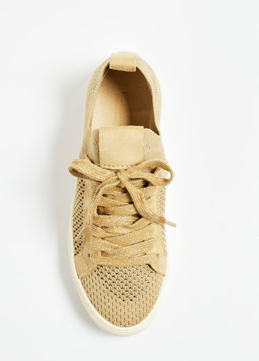 Baskets en maille ajourée avec lacets Beige