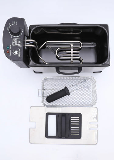 Friteuse 3L anti-adhésive inox Noir/Inox