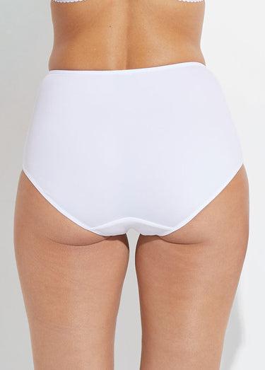 Culotte midi taille normale maille fantaisie Blanc