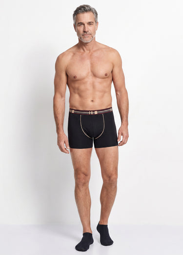 Boxer fermé coton stretch - lot de 2 Noir Lot2
