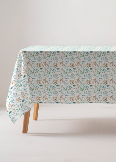 Nappe anti taches motif branchages Imprime Vert