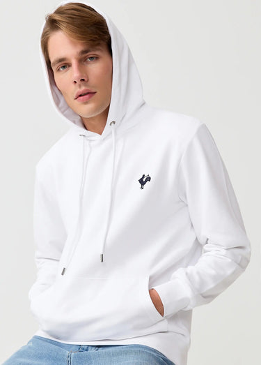 Sweat shirt à capuche poche kangourou Blanc