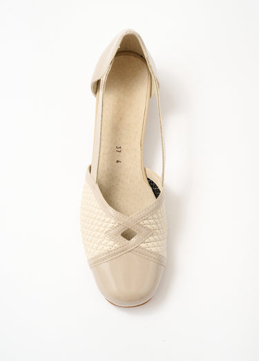 Escarpins cuir largeur confort pieds sensibles Beige