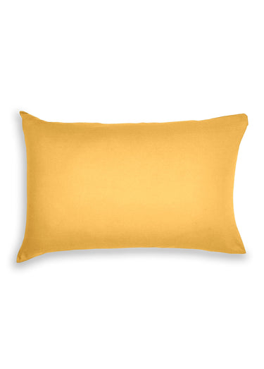 Taie d'oreiller coton unie Ocre