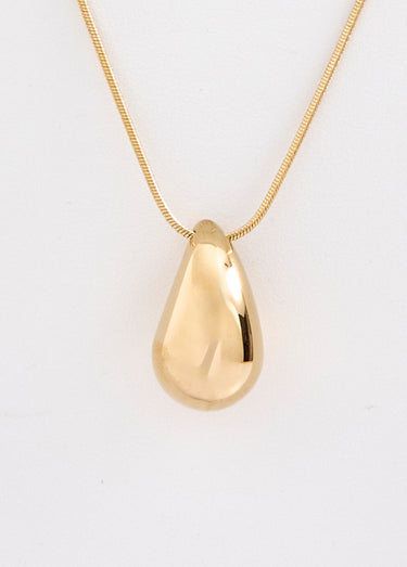 Collier pendentif goutte acier inoxydable Dore