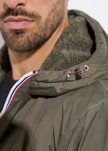 Parka longue chaude fourrée déperlante Kaki