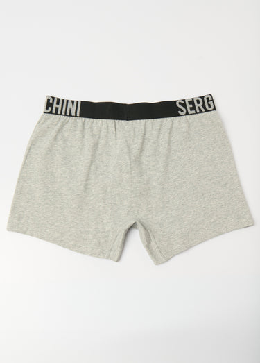 Boxer chiné taille élastiquée Gris Chine