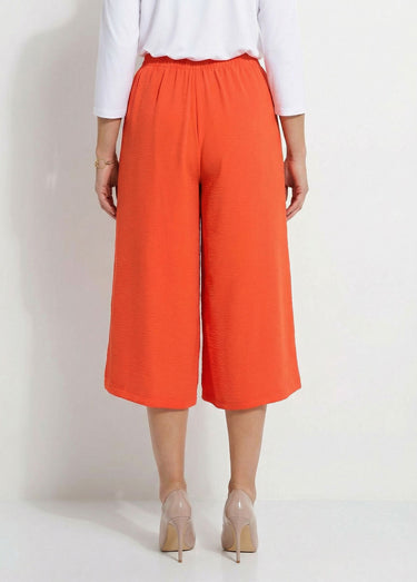 Jupe-culotte longue ceinture élastiquée dos Corail