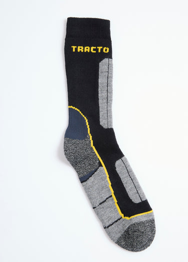 Chaussettes de travail renforcées, coton Noir