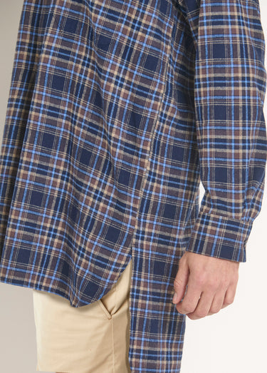 Chemise de travail chaude flanelle à carreaux Carreaux Bleu
