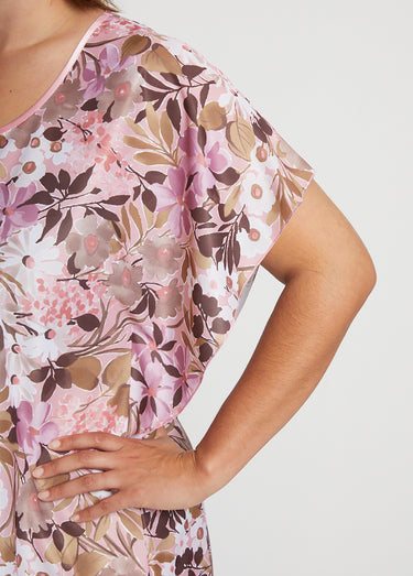 Robe d'intérieur maille satinée imprimée Imprime