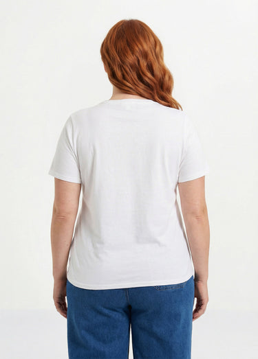 T-shirt manches courtes, motif Soleil Blanc imprimé