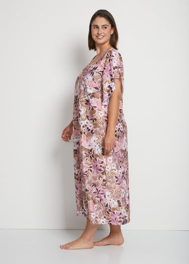 Robe d'intérieur maille satinée imprimée Imprime