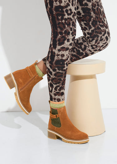 Boots cuir inspiration camarguaises Camel