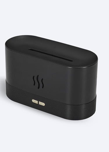Diffuseur de parfum LED, effet flamme Noir