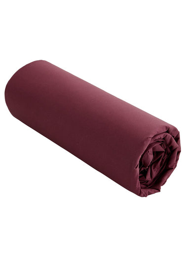 Drap housse percale de coton MARTINIQUE Grenat