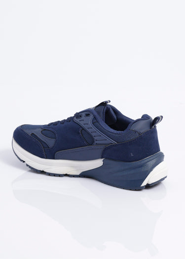 Sneakers multimatières look sporty Bleu