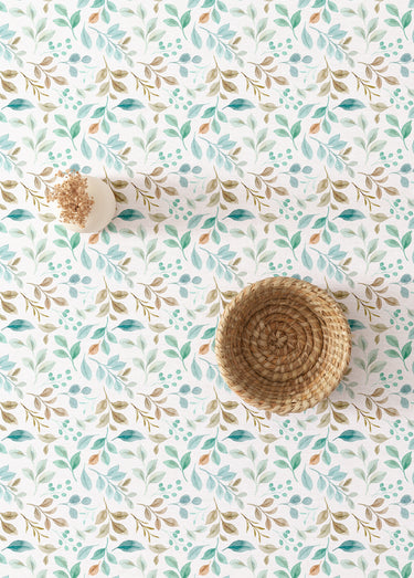 Nappe anti taches motif branchages Imprime Vert