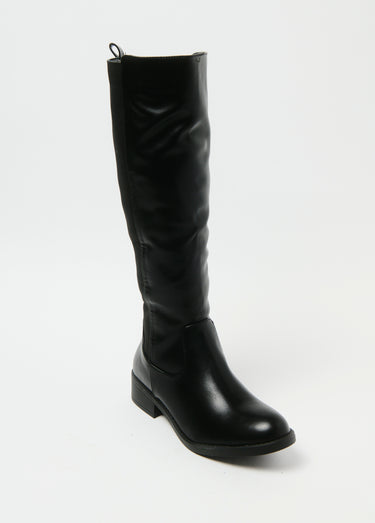 Bottes plates élastiquées bout relevé Noir
