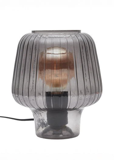 Lampe à poser en verre fumé coloré 2G Gris