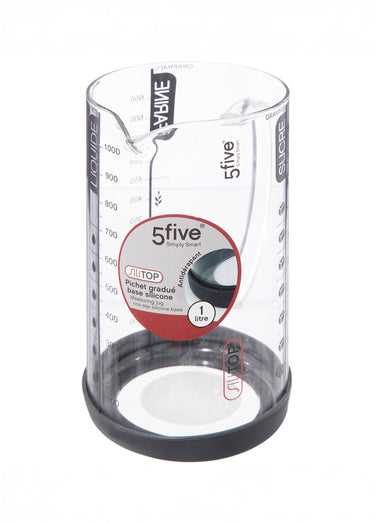 Verre doseur 1L, base silicone Transparent
