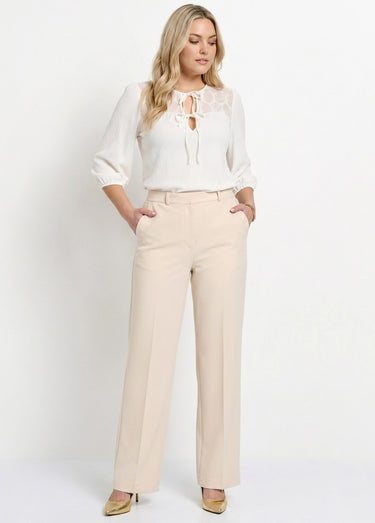 Pantalon fluide large Beige