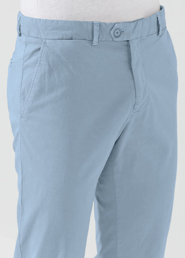 Pantalon chino droit toile coton stretch Bleu Ciel