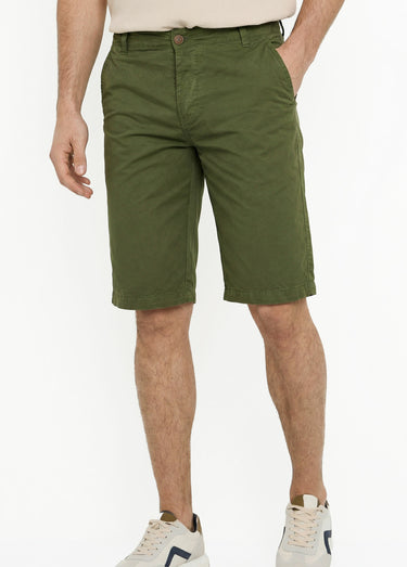 Bermuda pur coton, style chino Kaki