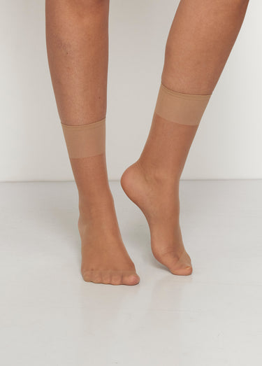 Chaussettes voile clair, 20 deniers Beige