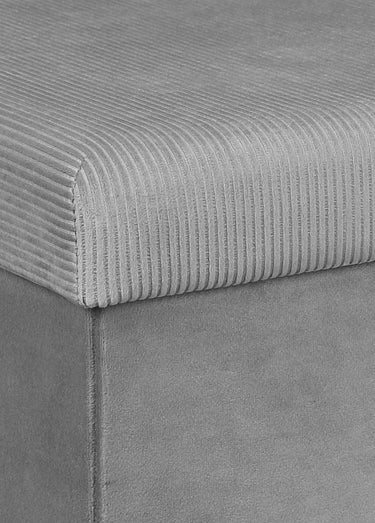 Banc coffre en velours cotelé GIULIA Gris