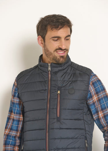 Veste zippée déperlante sans manches Noir
