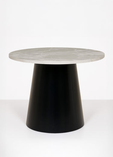 Table basse plateau aspect marbre Gris/Noir