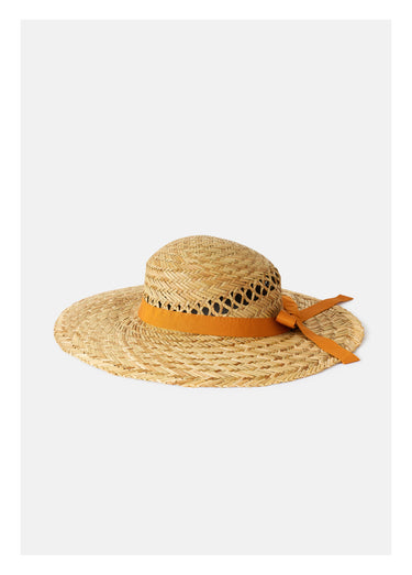 Chapeau capeline paille naturelle avec ruban Naturel