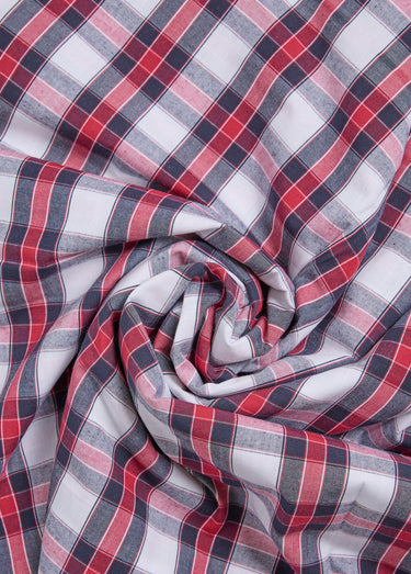 Coupon tissu coton écossais, Gentleman Carreaux Noir