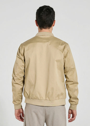 Blouson zippé forme Harrington col cotes Beige