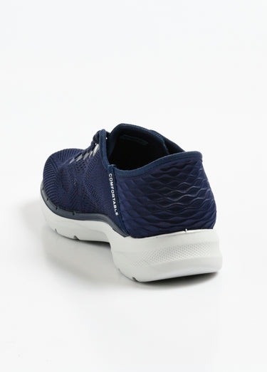 Baskets confort en mesh avec lacets Marine