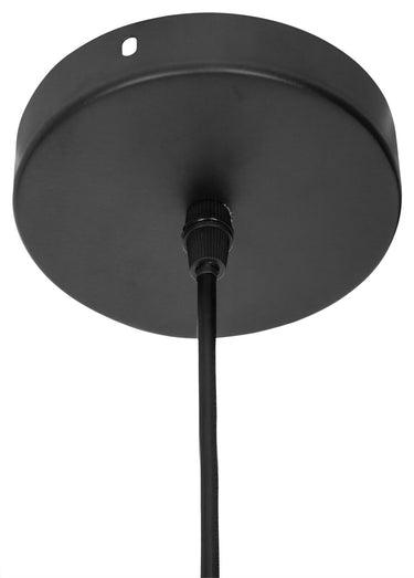 Grande suspension tressée torsadée Marron
