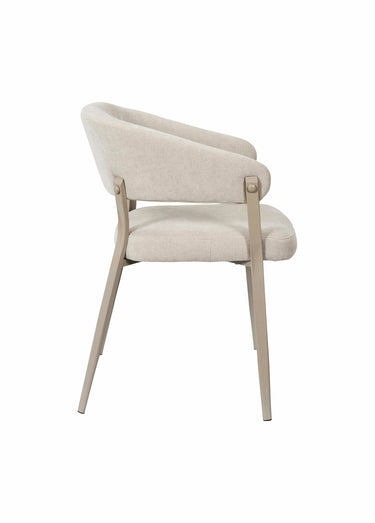 Fauteuils assise tissu maille chenille Beige