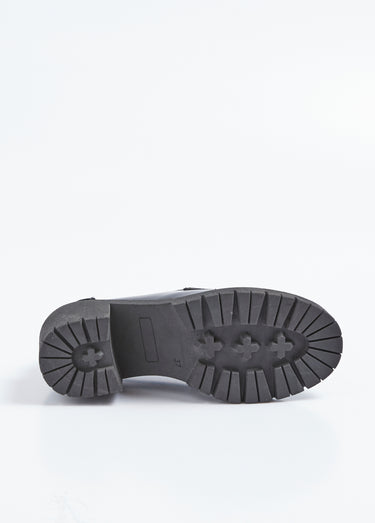 Mocassins à talon avec semelle crantée Noir