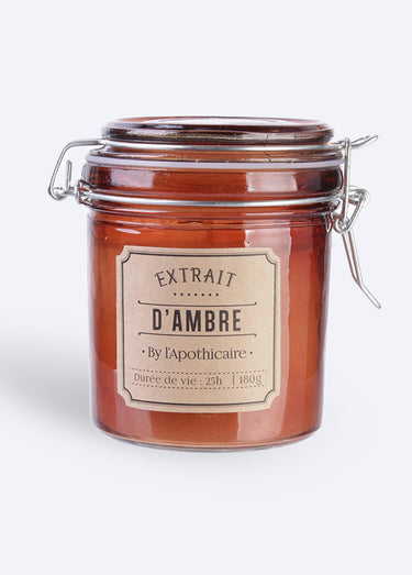 Bougie parfumée bocal verre teinté Marron