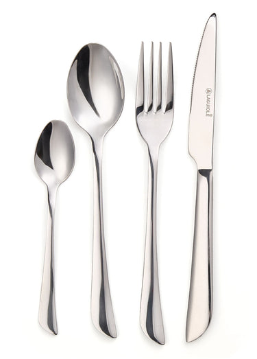 Ménagère 24 pièces inox brillant, Théa Gris