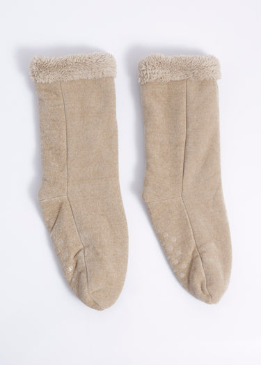Chaussettes d'intérieur chaudes à picots Sable